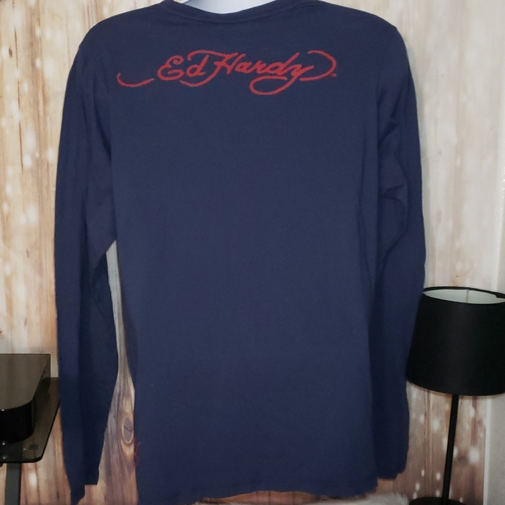 Ed Hardy Eagle Design Long Sleeve Tee - Picture 5 of 8